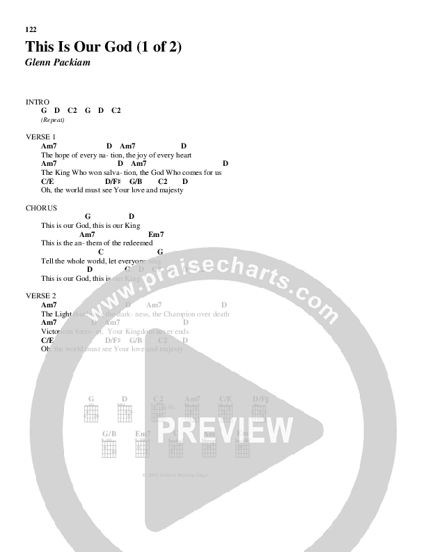 This Is Our God Chord Chart (Glenn Packiam)
