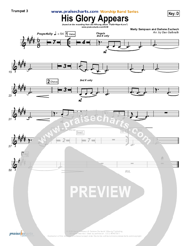 His Glory Appears Brass Pack (Hillsong Worship)