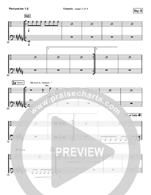 Yahweh Percussion 1/2 (Hillsong Worship)