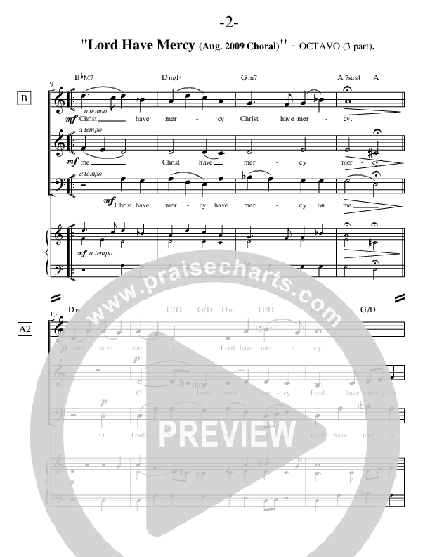Lord Have Mercy Choir Sheet (SATB) (Ric Flauding)