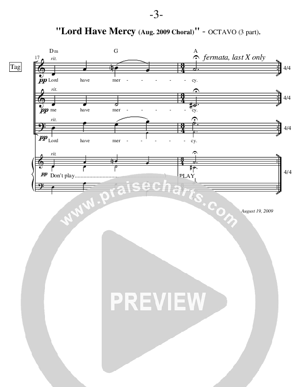 Lord Have Mercy Sheet Music PDF (Ric Flauding) PraiseCharts