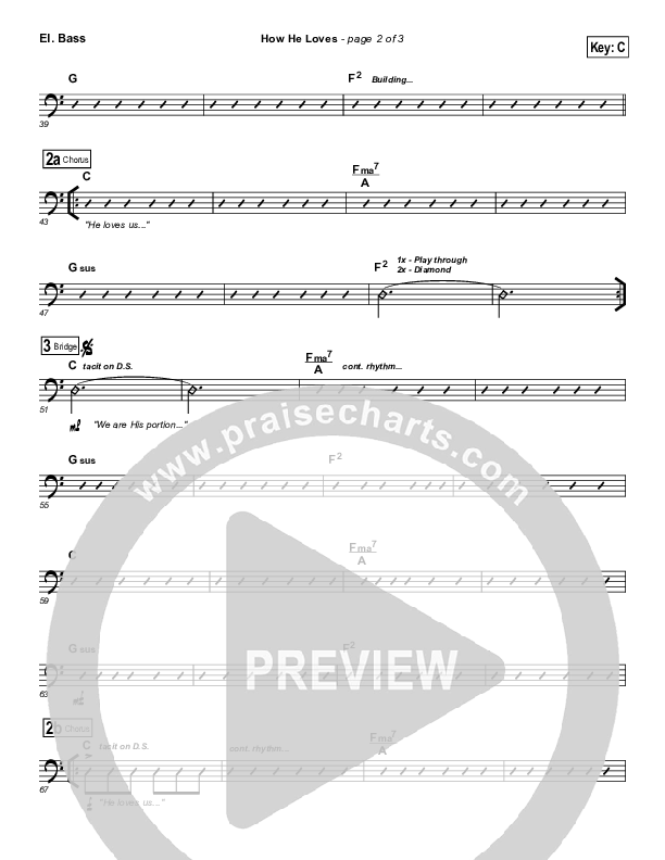 How He Loves Bass Guitar (Jared Anderson)