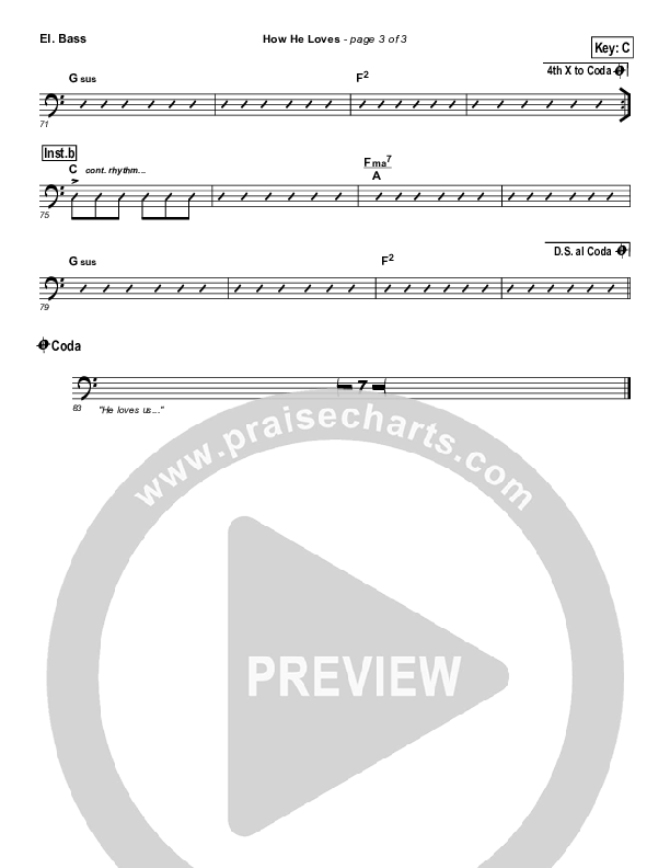 How He Loves Bass Guitar (Jared Anderson)