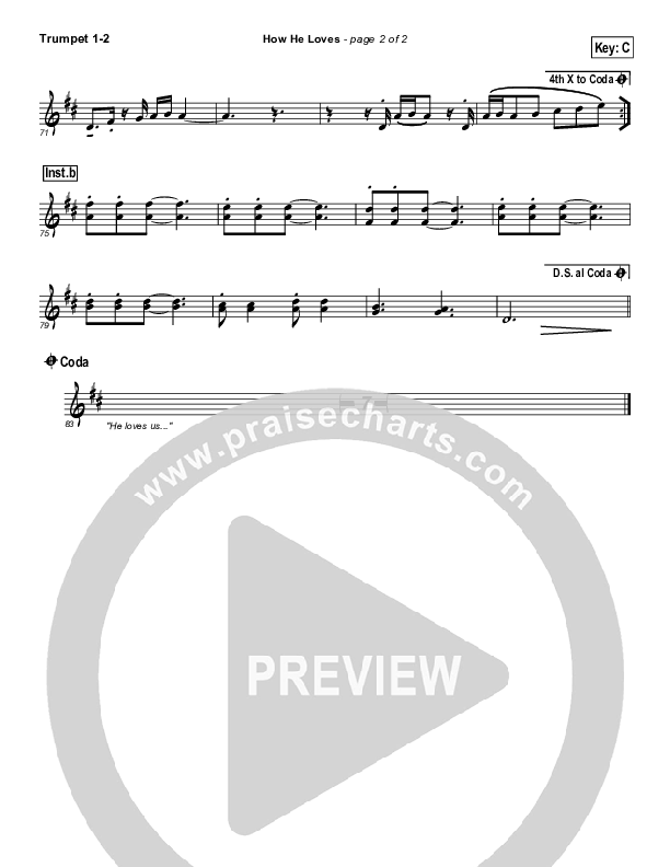 How He Loves Trumpet 1,2 (Jared Anderson)