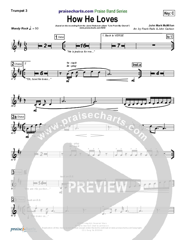 How He Loves Trumpet 3 (Jared Anderson)