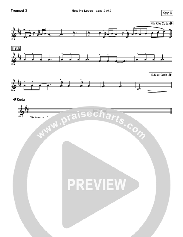 How He Loves Trumpet 3 (Jared Anderson)