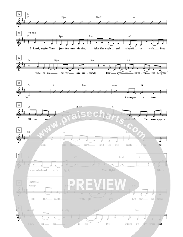 Glory of God Lead Sheet (Jared Anderson)
