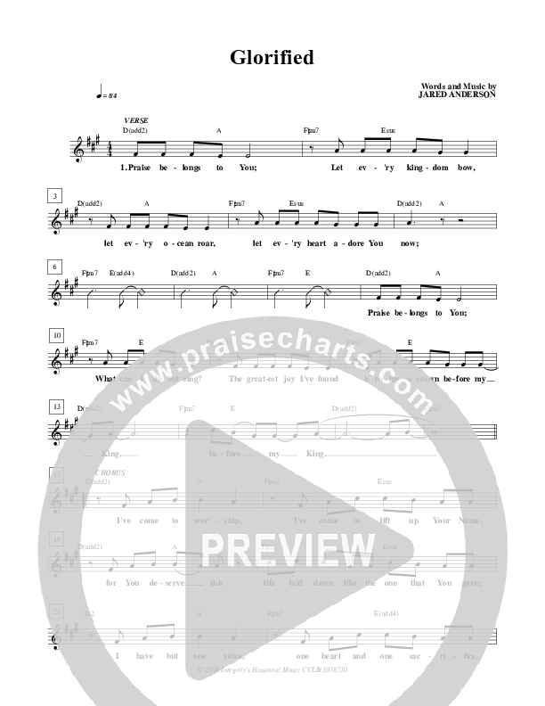 Glorified Lead Sheet (Jared Anderson)