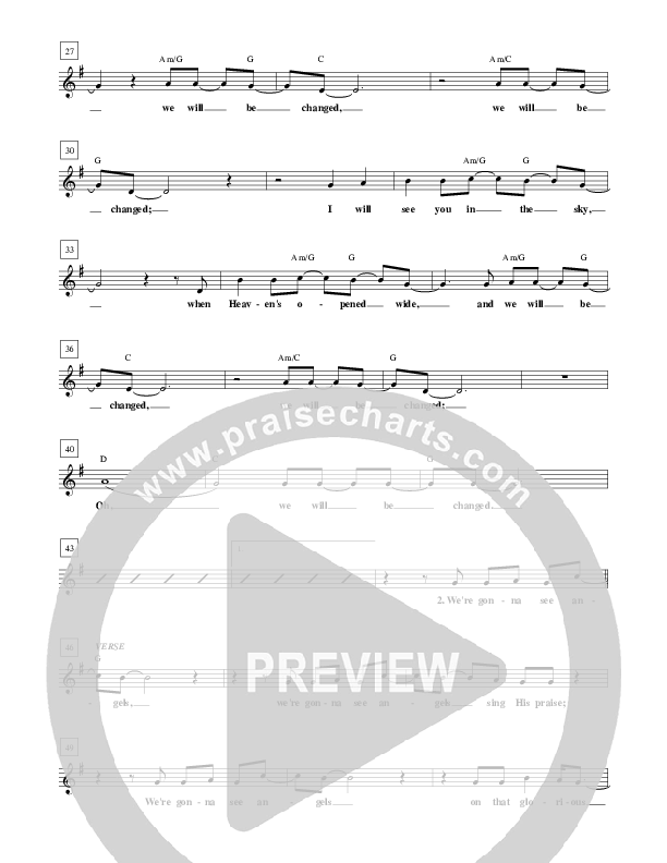 We Will Be Changed Lead Sheet (Jared Anderson)