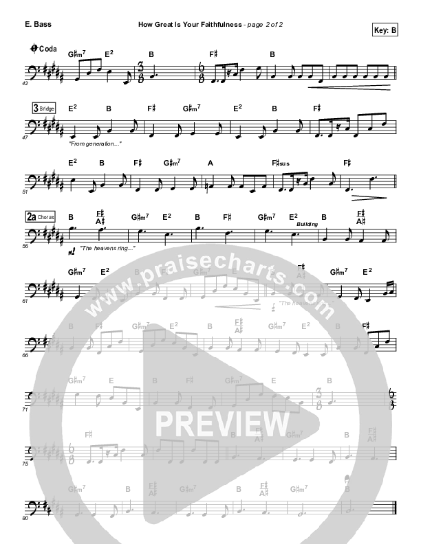 How Great Is Your Faithfulness Bass Guitar (Matt Redman)