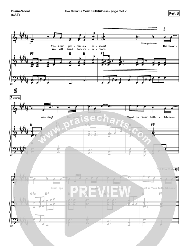 How Great Is Your Faithfulness Piano/Vocal (Matt Redman)