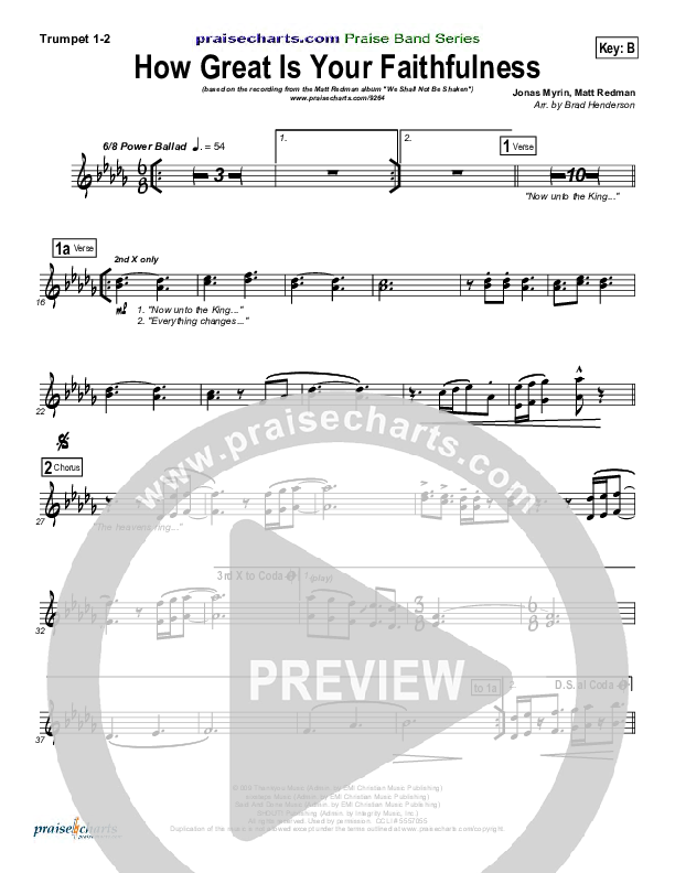 How Great Is Your Faithfulness Trumpet 1,2 (Matt Redman)