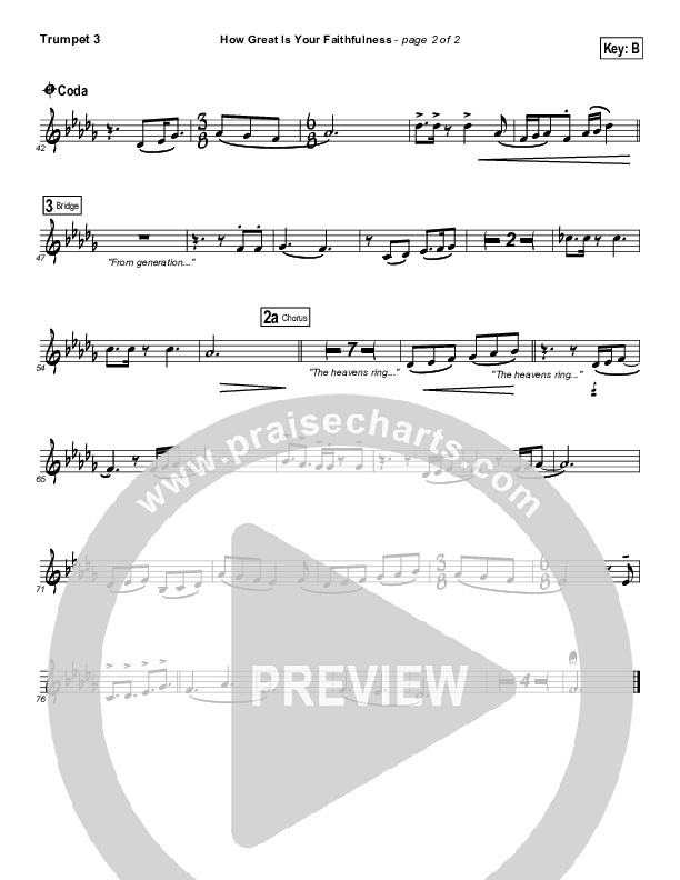 How Great Is Your Faithfulness Trumpet 3 (Matt Redman)