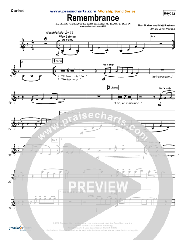 Remembrance Wind Pack (Matt Redman)