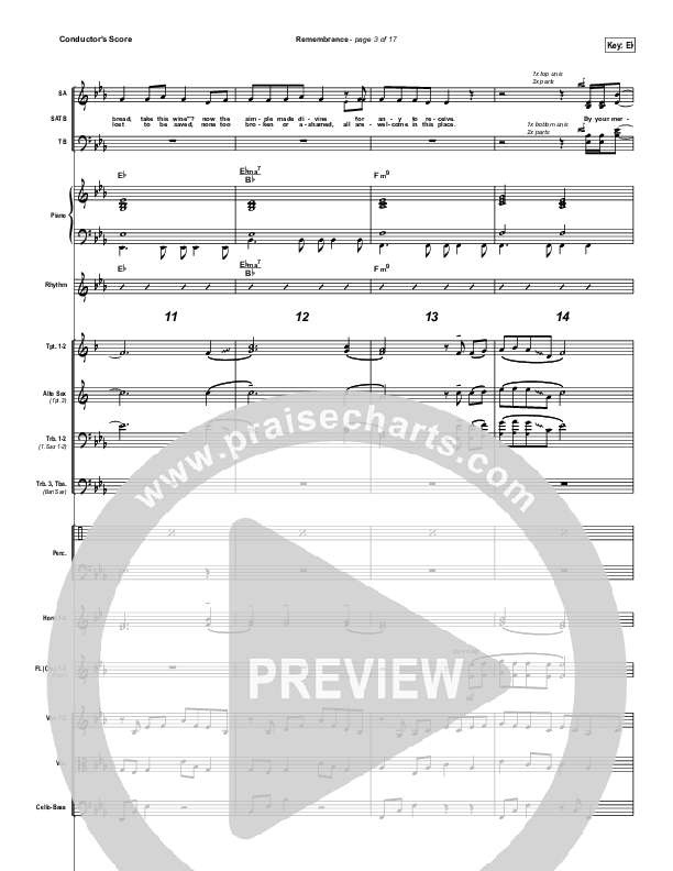 Remembrance Conductor's Score (Matt Redman)