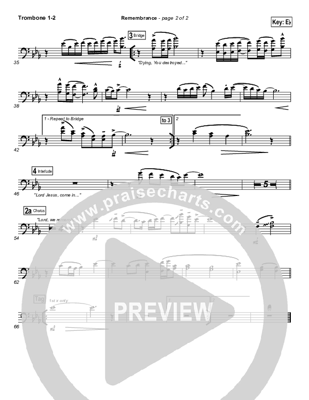 Remembrance Trombone 1/2 (Matt Redman)