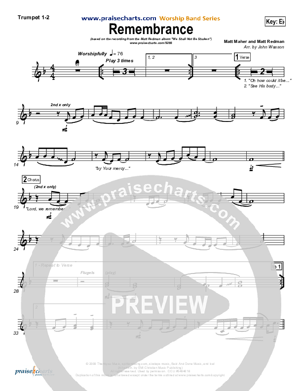 Remembrance Brass Pack (Matt Redman)