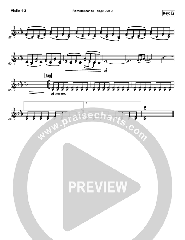 Remembrance Violin 1/2 (Matt Redman)