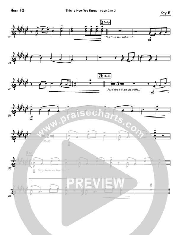 This Is How We Know Brass Pack (Matt Redman)