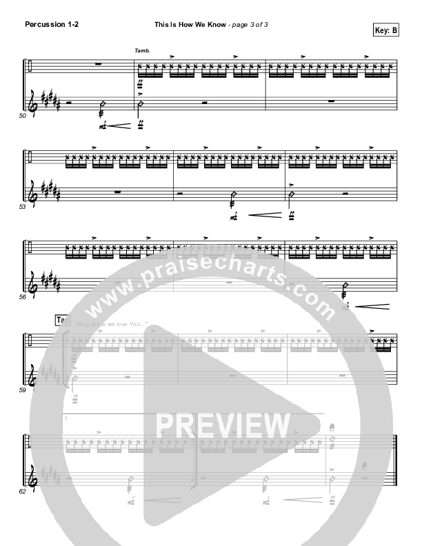 This Is How We Know Percussion 1/2 (Matt Redman)