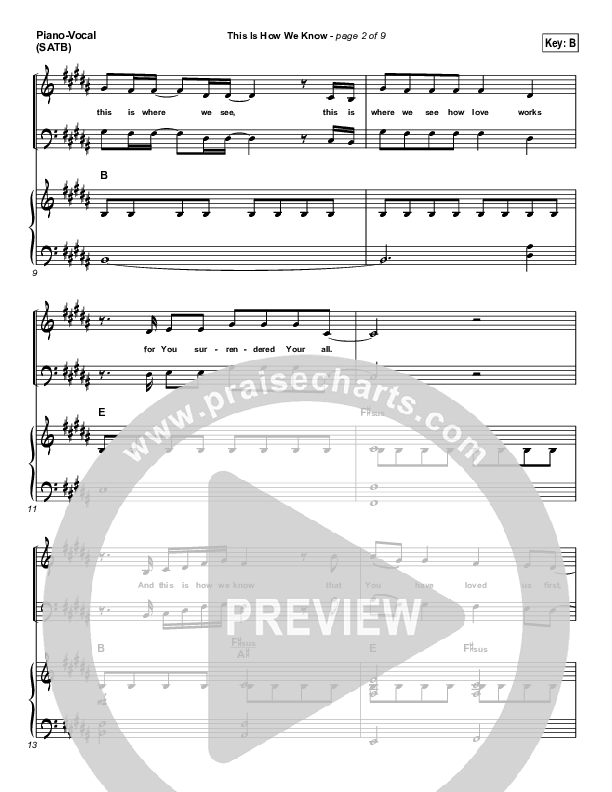 This Is How We Know Piano/Vocal (Matt Redman)