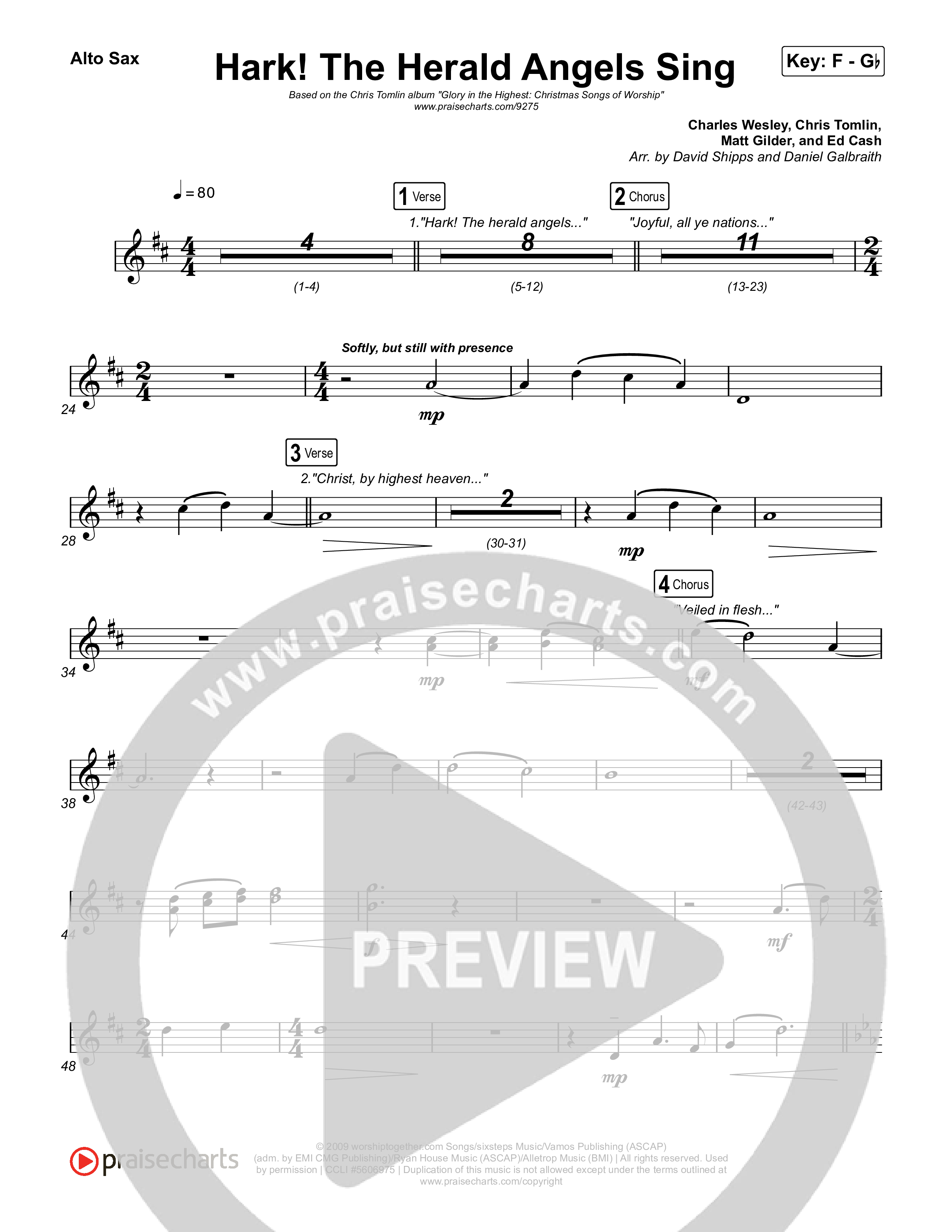 Hark The Herald Angels Sing Alto Sax (Chris Tomlin)