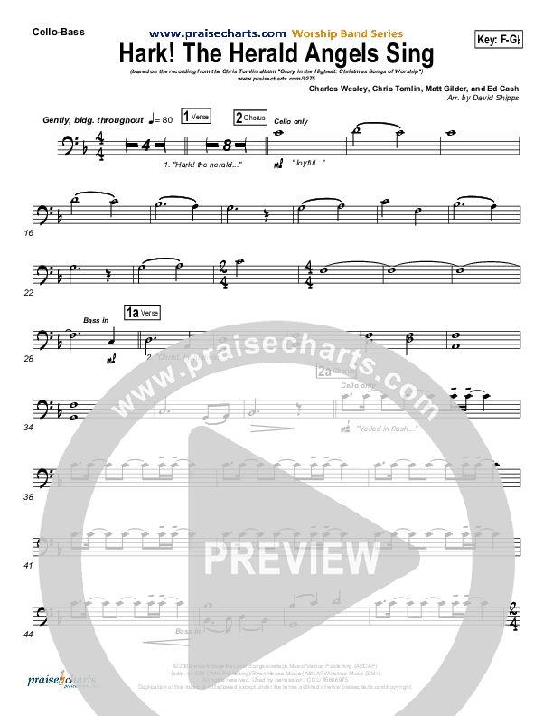 Hark The Herald Angels Sing Cello/Bass (Chris Tomlin)
