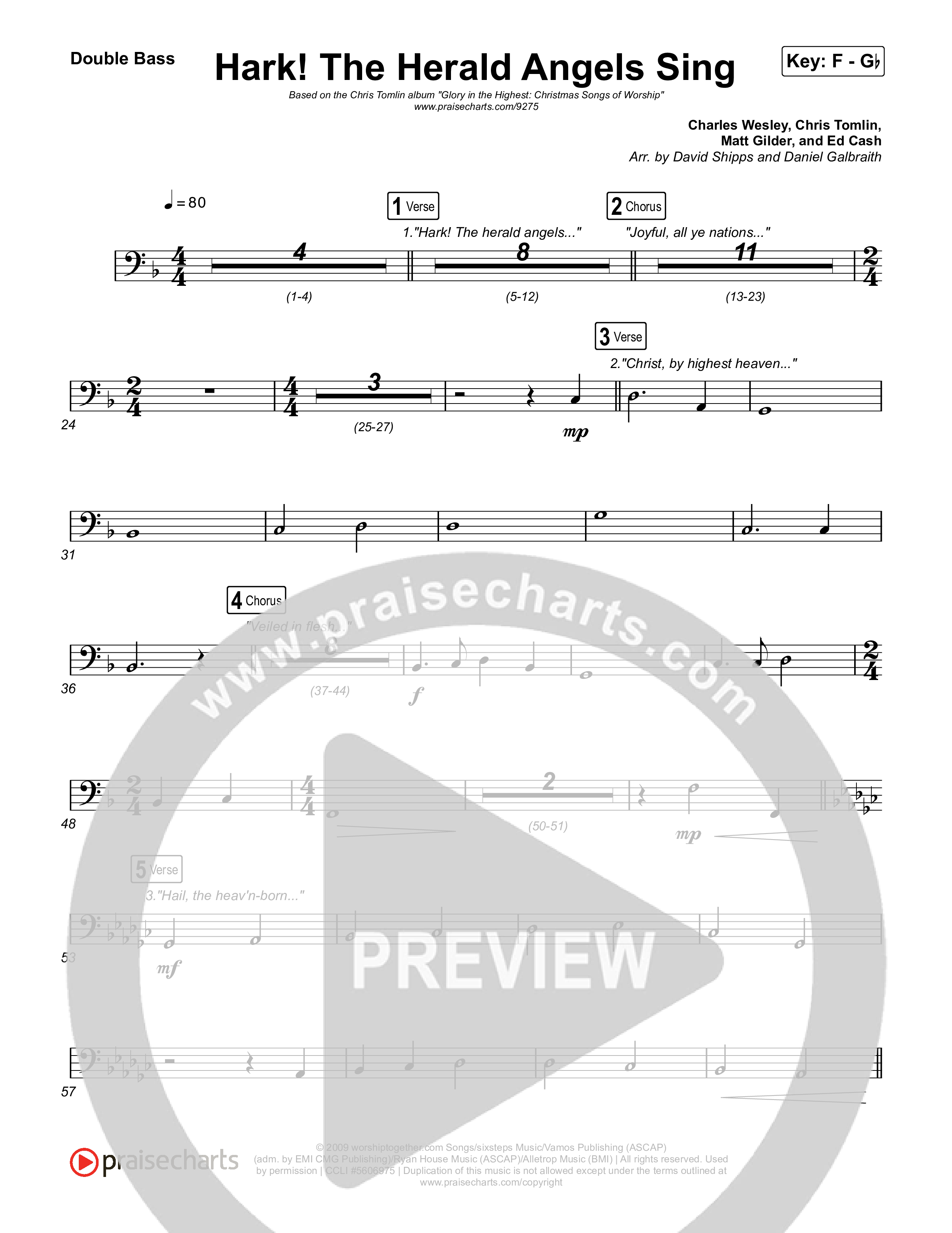 Hark The Herald Angels Sing Double Bass (Chris Tomlin)