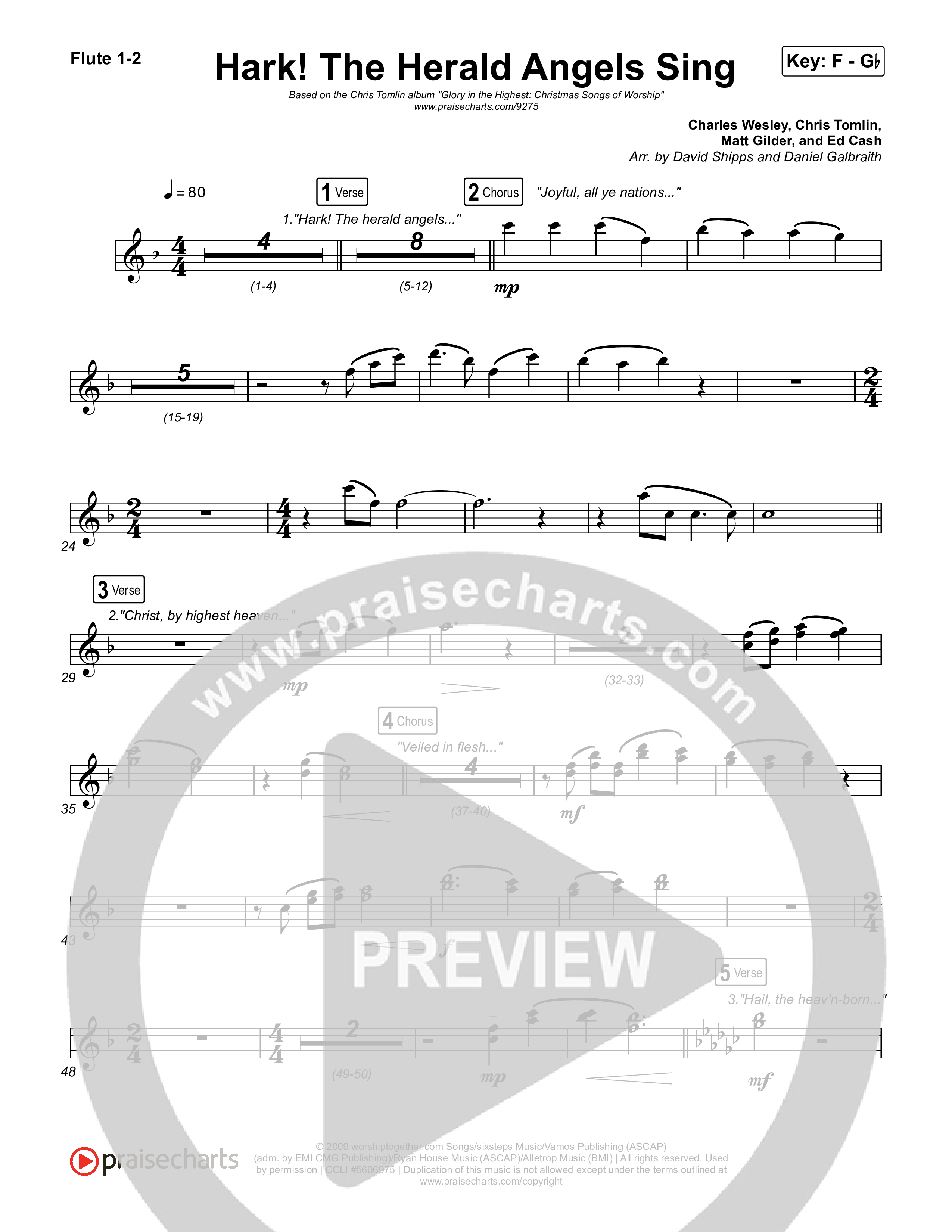 Hark The Herald Angels Sing Flute 1/2 (Chris Tomlin)