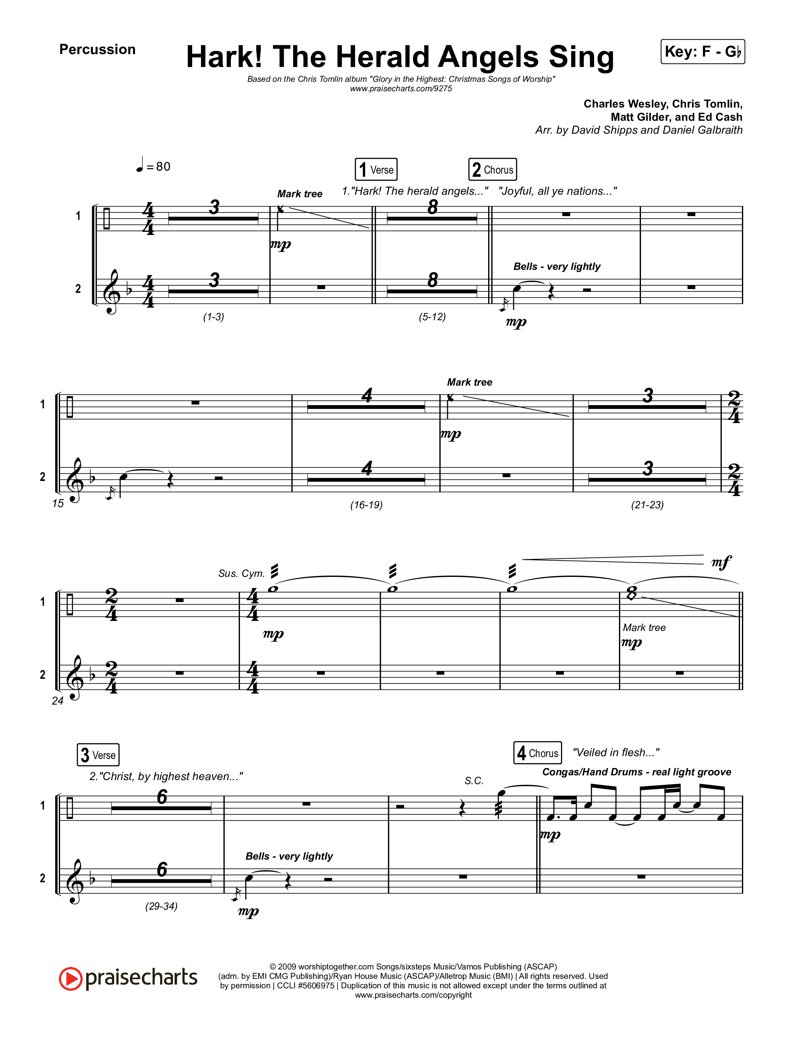 Hark The Herald Angels Sing Percussion (Chris Tomlin)