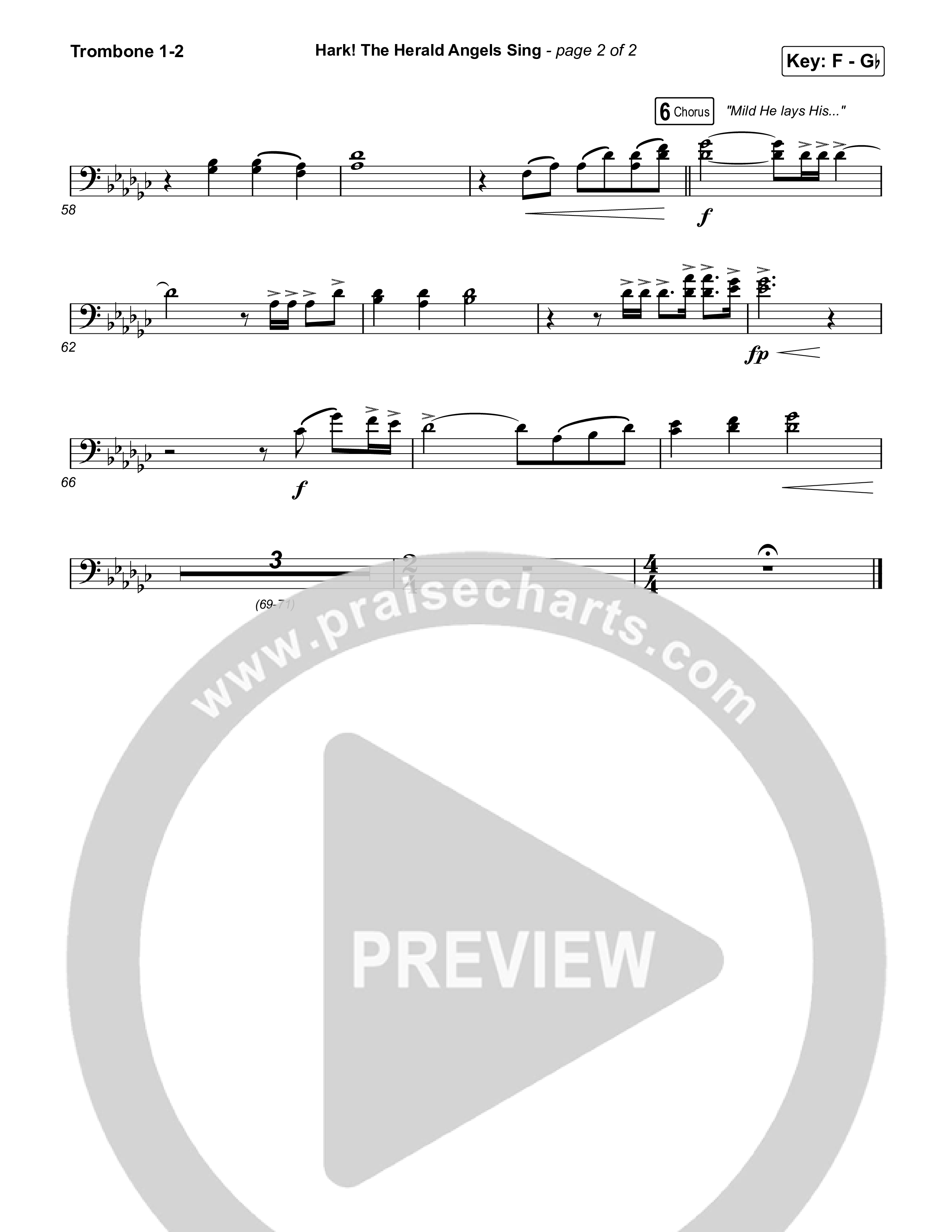 Hark The Herald Angels Sing Trombone 1/2 (Chris Tomlin)