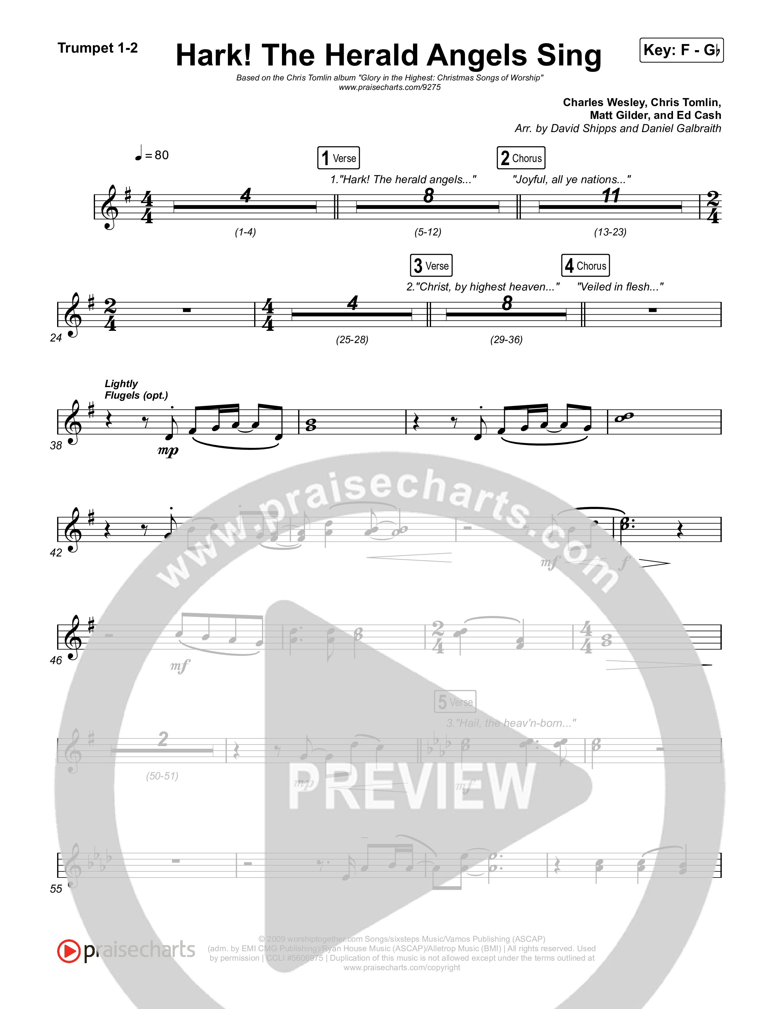 Hark The Herald Angels Sing Trumpet 1,2 (Chris Tomlin)