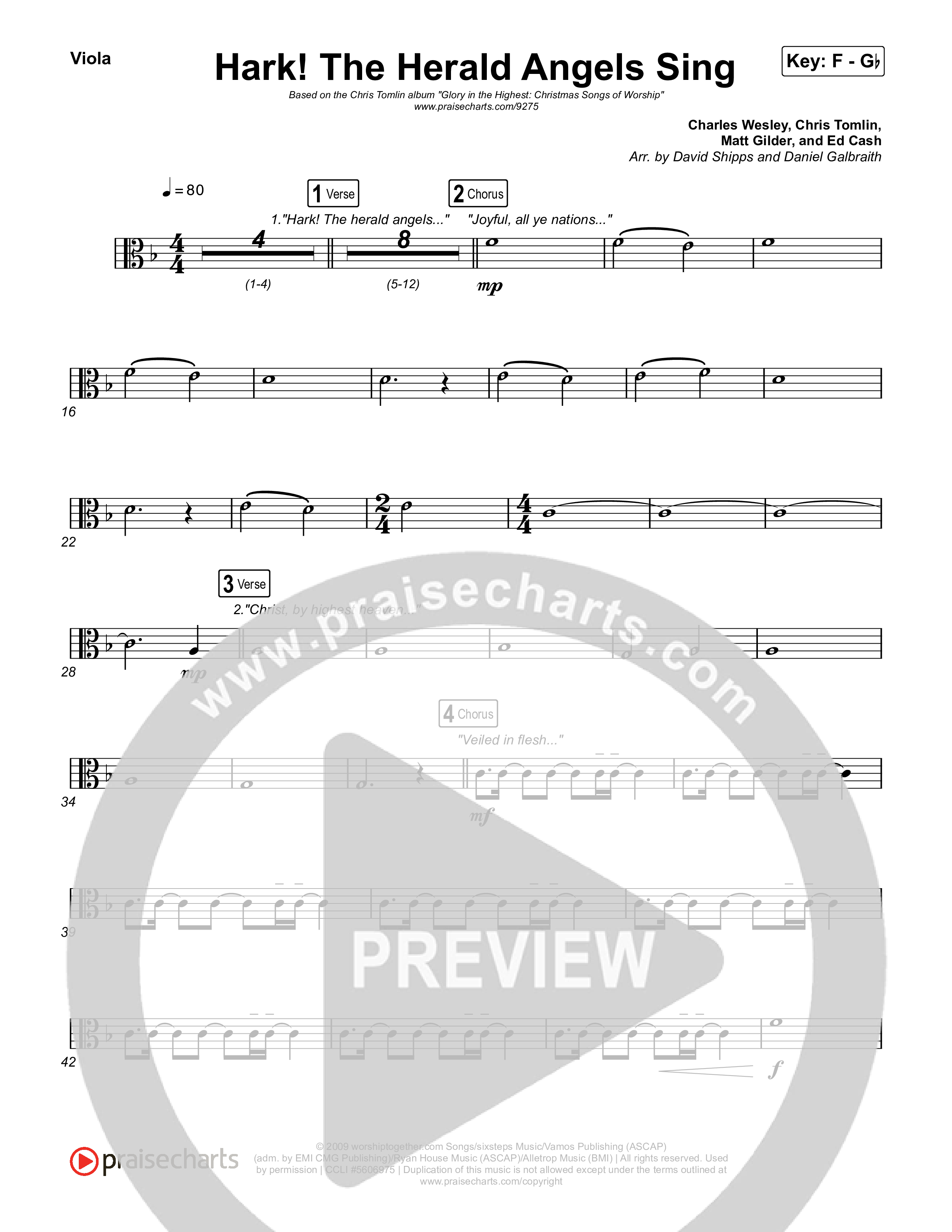 Hark The Herald Angels Sing Viola (Chris Tomlin)