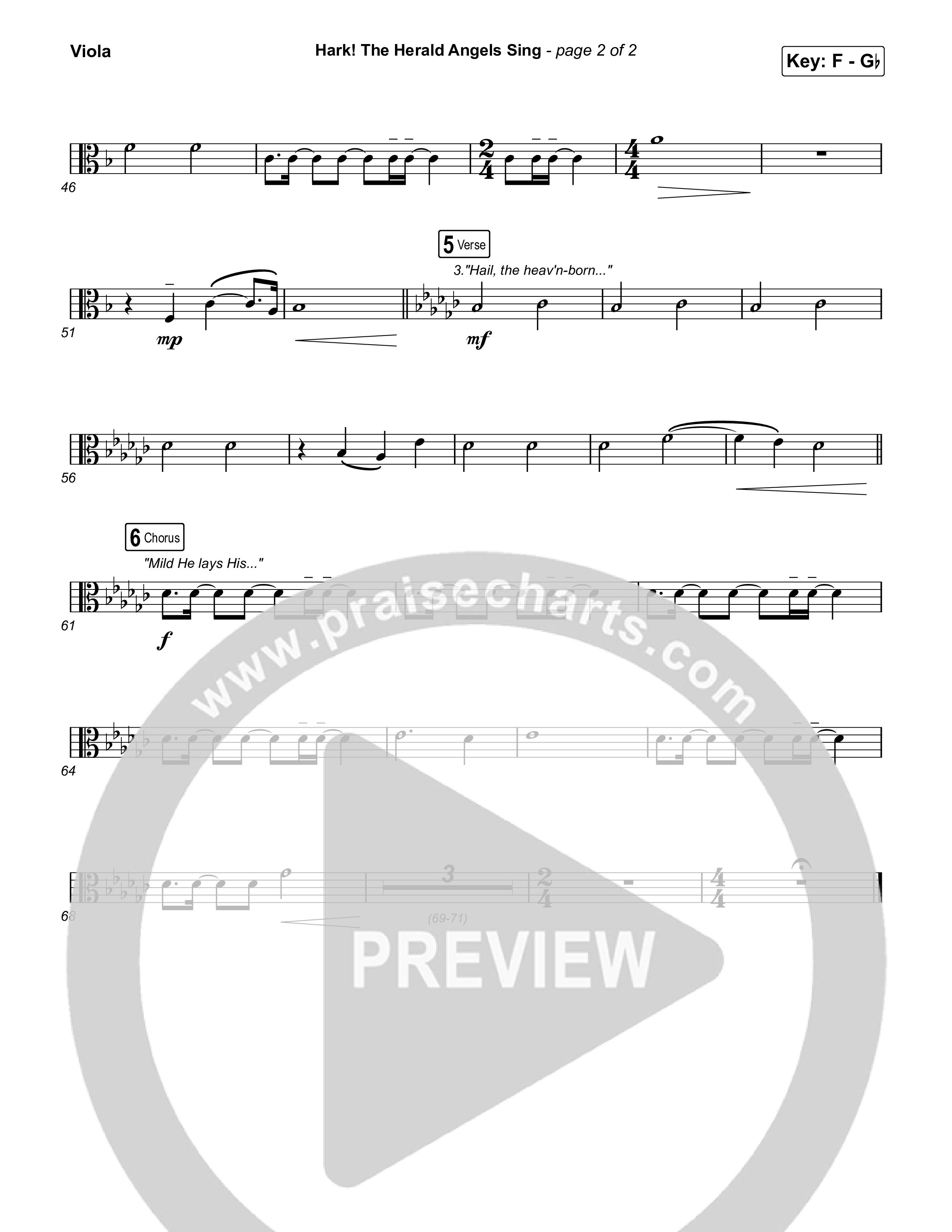 Hark The Herald Angels Sing Viola (Chris Tomlin)