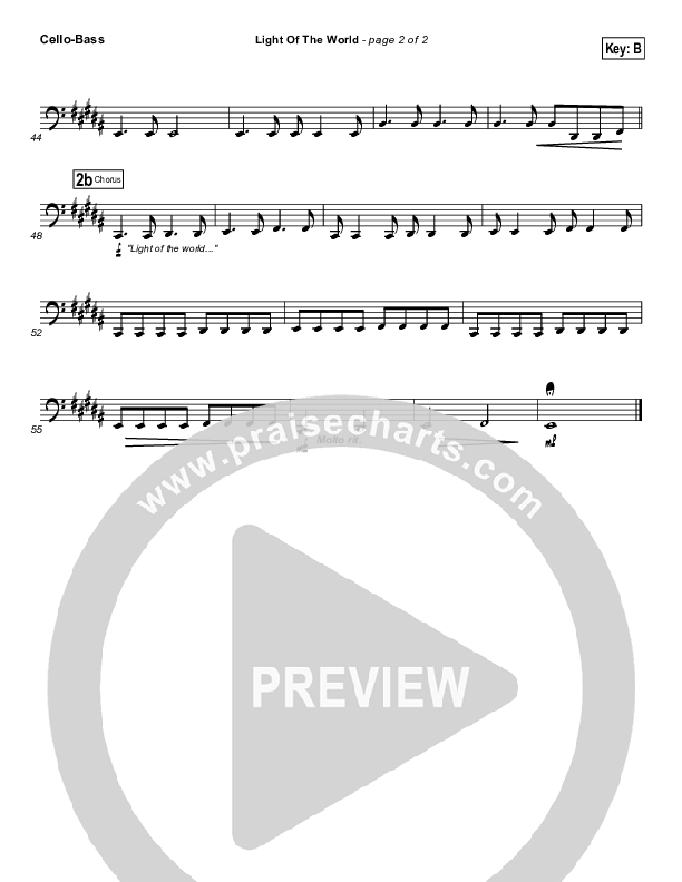 Light Of The World Cello/Bass (Chris Tomlin)