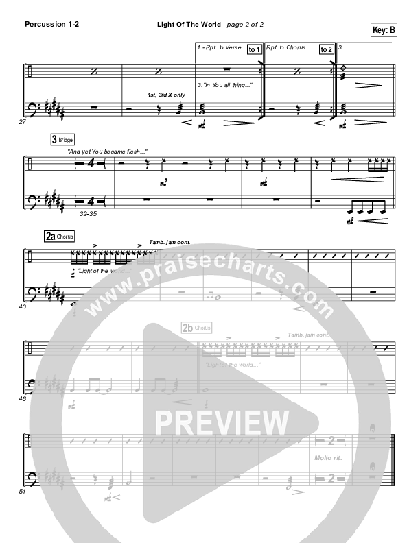 Light Of The World Percussion (Chris Tomlin)