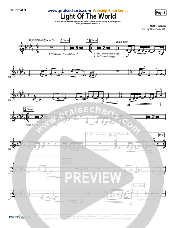 Light Of The World Trumpet 3 (Chris Tomlin)