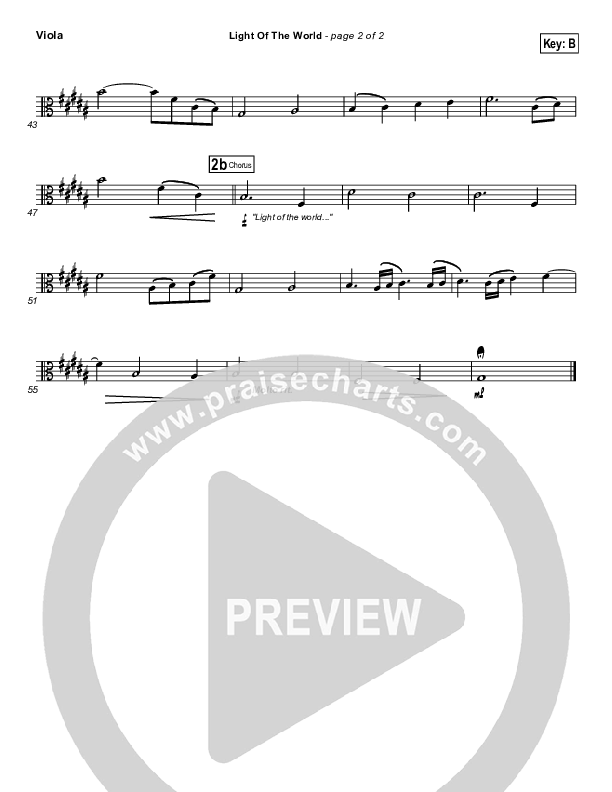 Light Of The World Viola (Chris Tomlin)