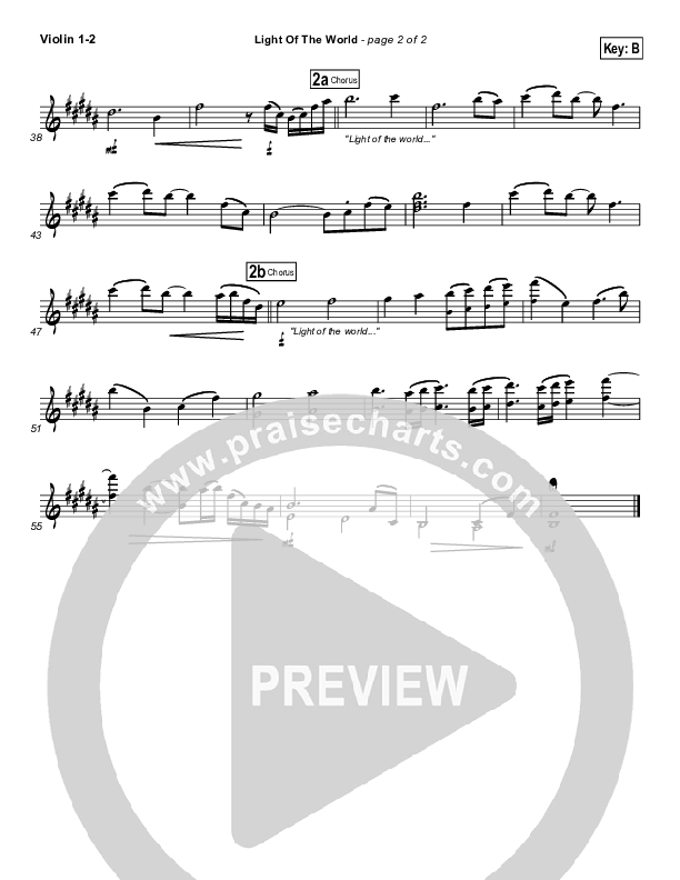 Light Of The World Violin 1/2 (Chris Tomlin)