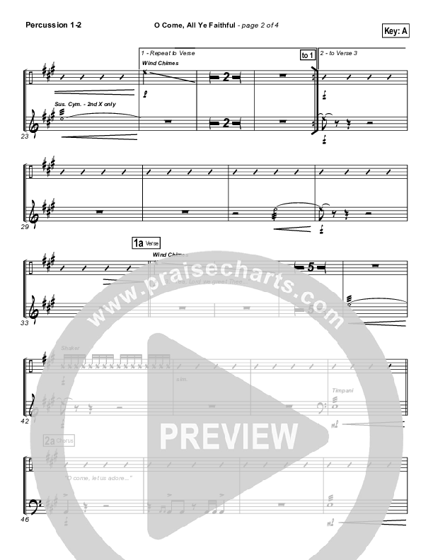 O Come All Ye Faithful Percussion (Chris Tomlin)