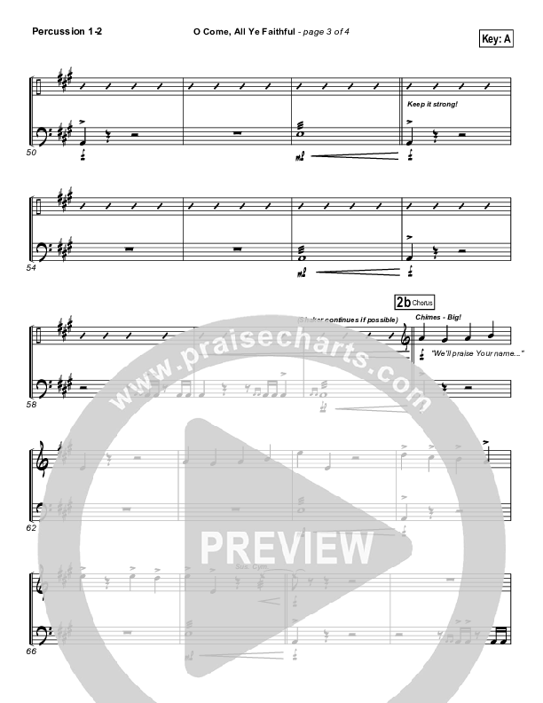 O Come All Ye Faithful Percussion (Chris Tomlin)