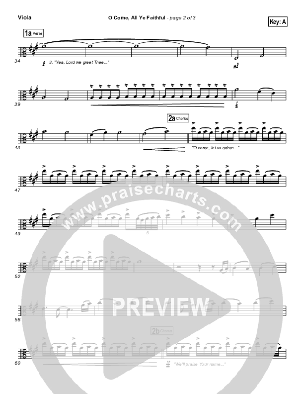 O Come All Ye Faithful Viola (Chris Tomlin)