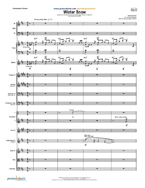 Winter Snow Conductor's Score (Audrey Assad / Chris Tomlin)