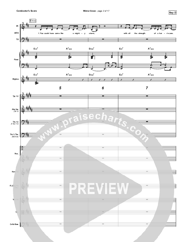 Winter Snow Conductor's Score (Audrey Assad / Chris Tomlin)