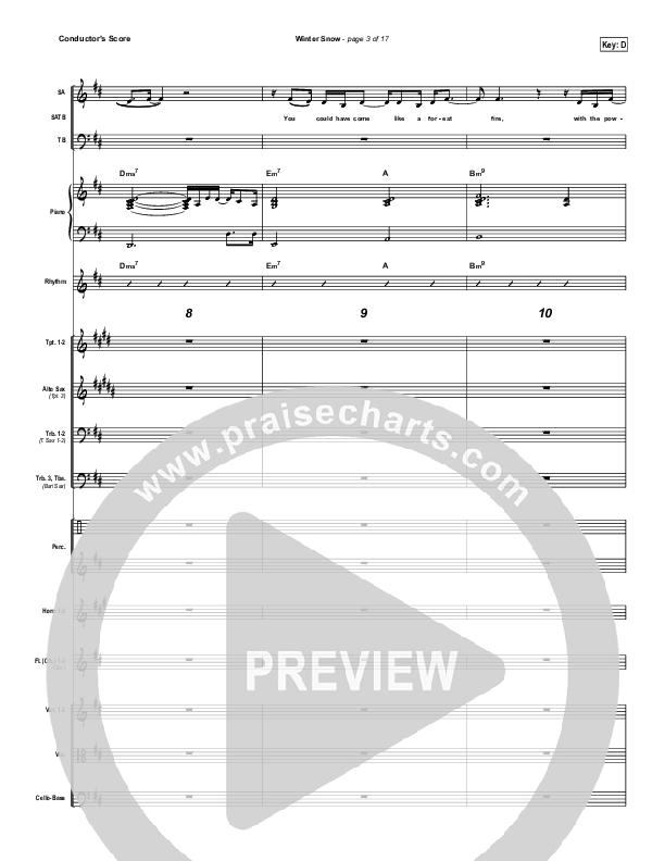 Winter Snow Conductor's Score (Audrey Assad / Chris Tomlin)