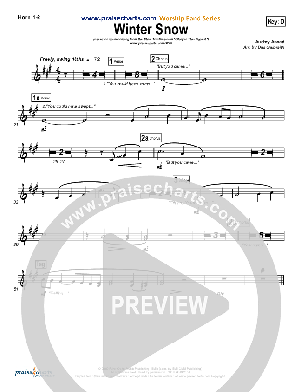 Winter Snow French Horn 1/2 (Audrey Assad / Chris Tomlin)