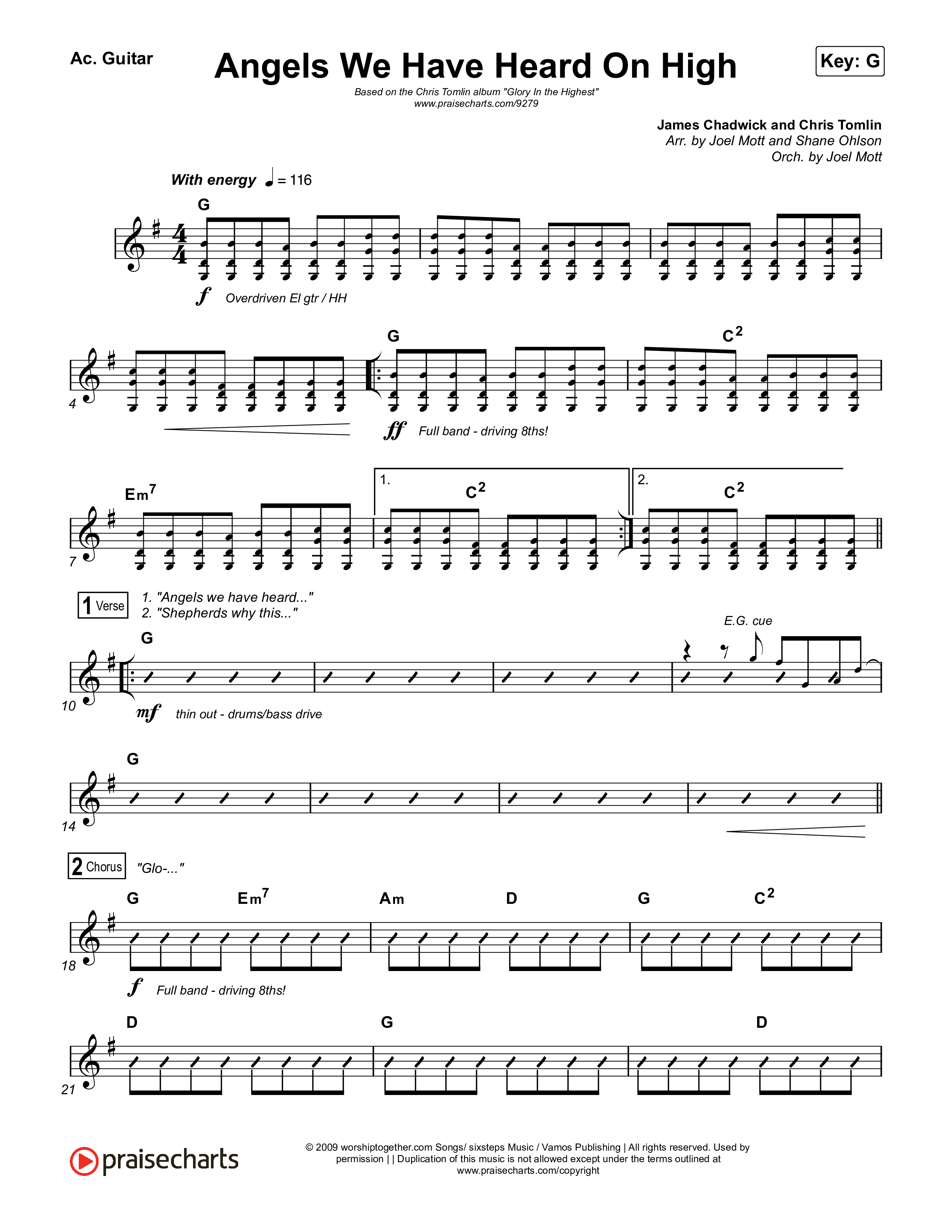 Angels We Have Heard On High Acoustic Guitar (Chris Tomlin)