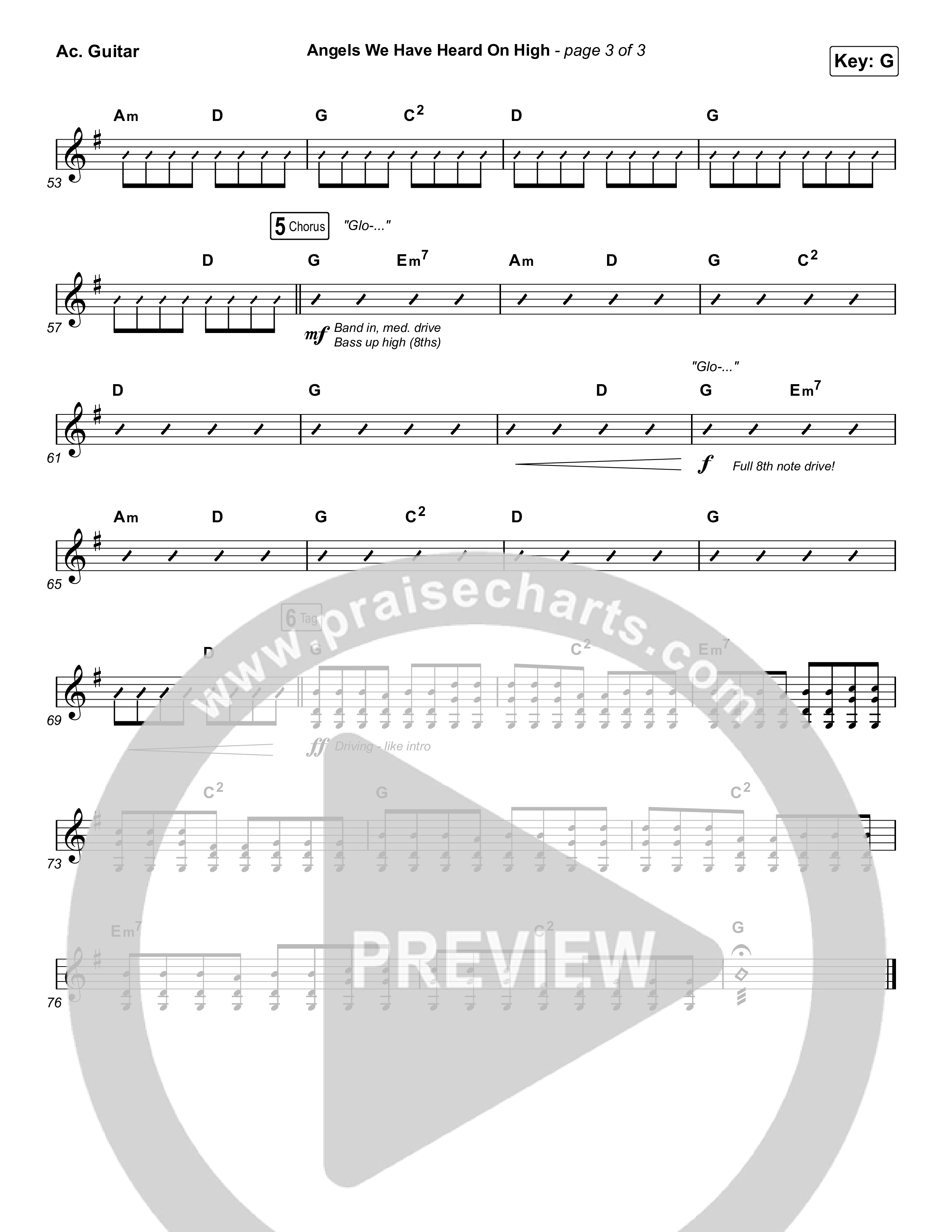 Angels We Have Heard On High Acoustic Guitar (Chris Tomlin)