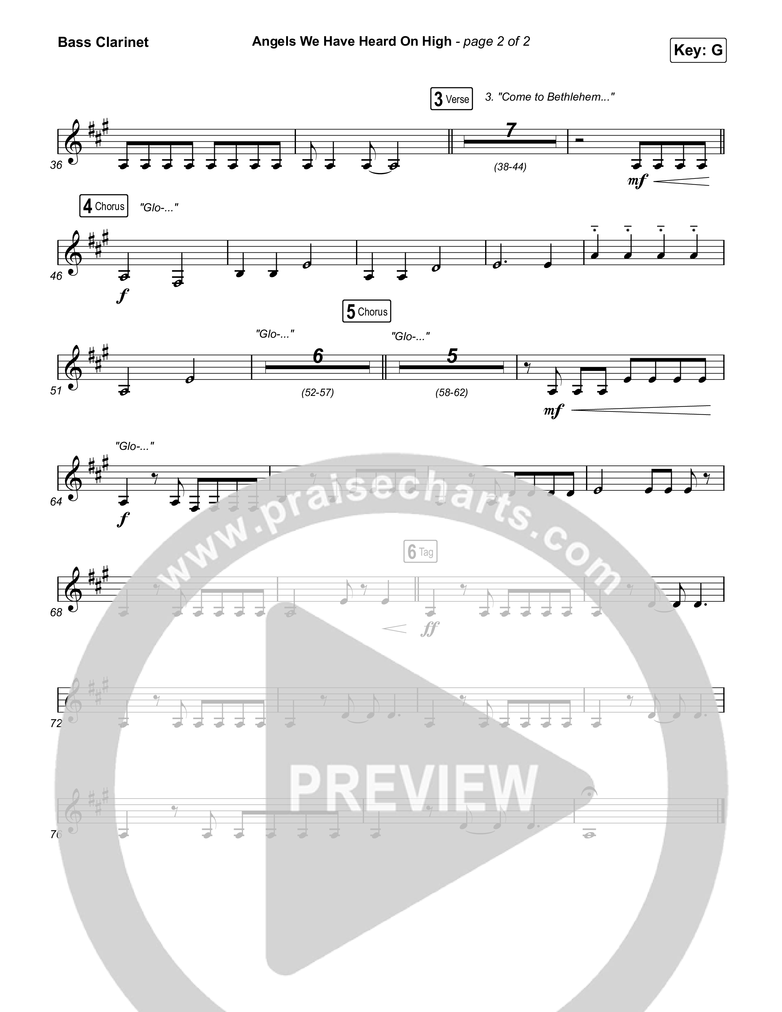 Angels We Have Heard On High Bass Clarinet (Chris Tomlin)