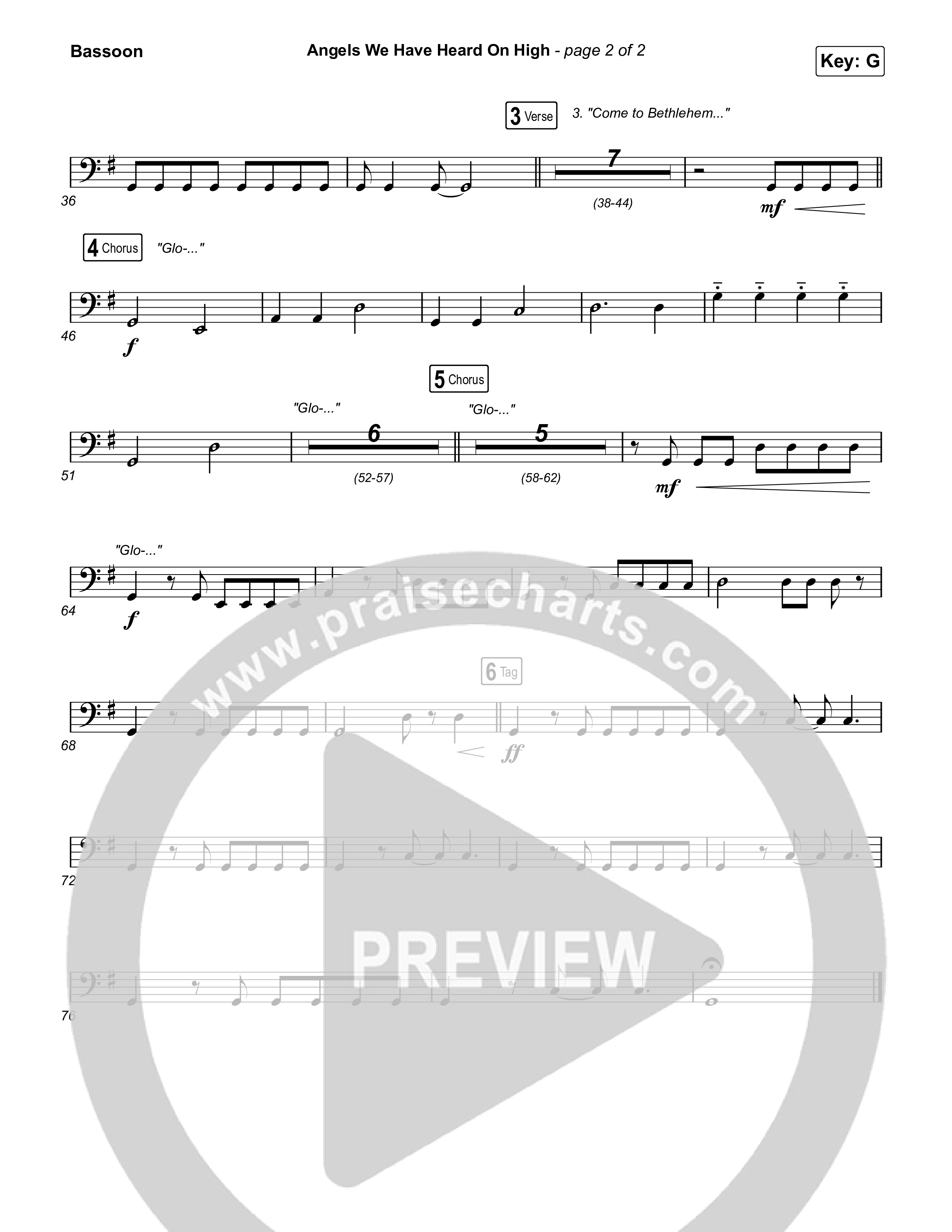 Angels We Have Heard On High Bassoon (Chris Tomlin)